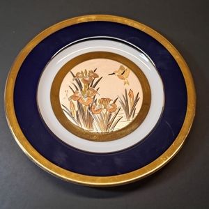 Royal Blue Japanese Chokin 6 3/4 inch Plate